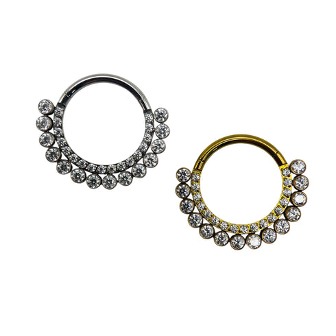 Titāna priekšējais dārgakmens gredzens