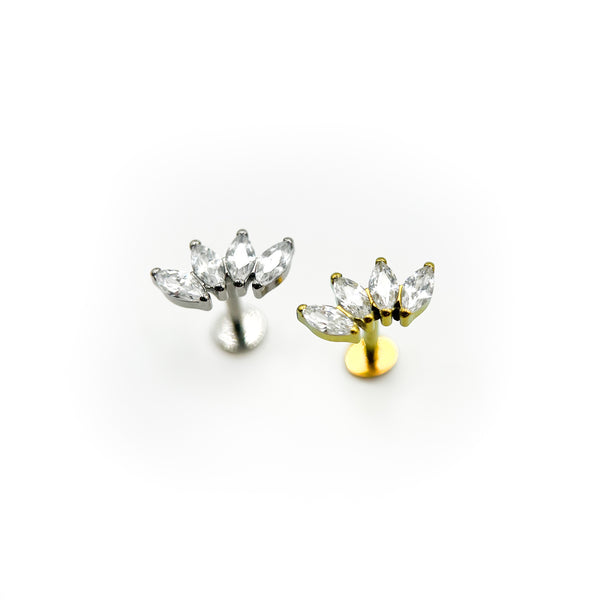 Titāna četru dārgakmeņu marķīza labrets