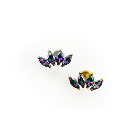 Titāna četru dārgakmeņu marķīza labrets