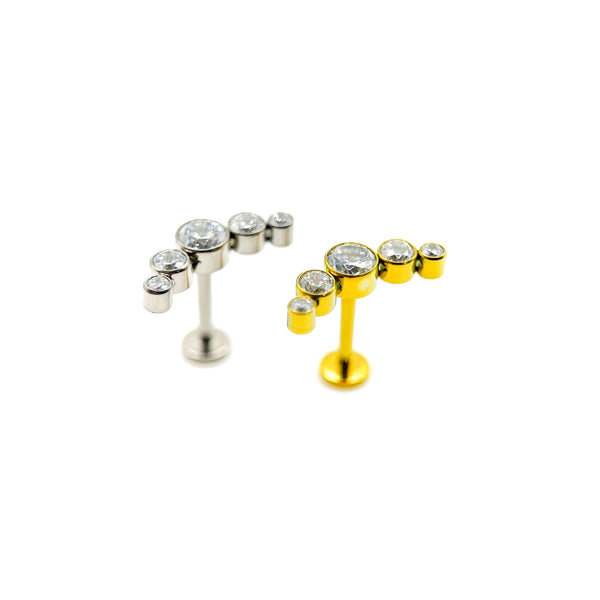 Titāna kristāla loka labrets